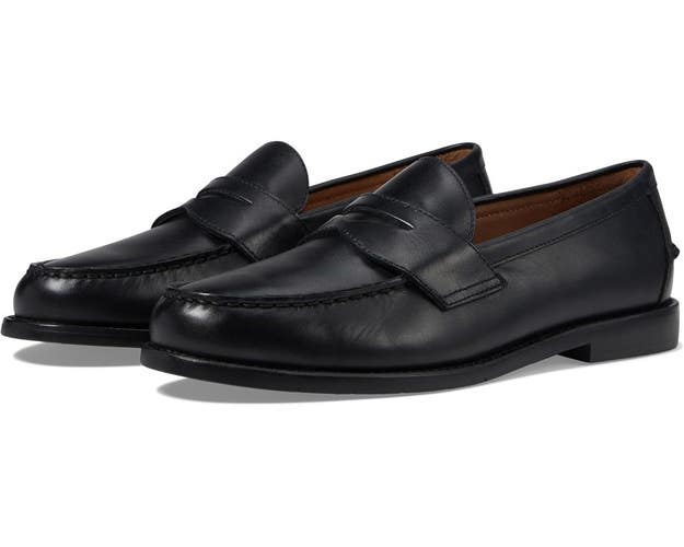 Polo Ralph Lauren Alston Penny Loafers Men's US 15D Black Leather Shoes VER1569