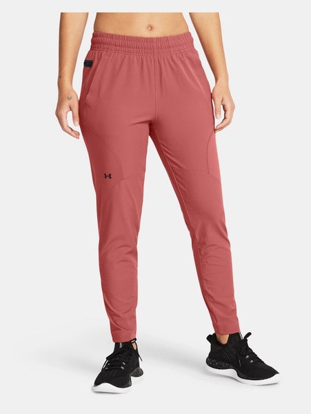 Under Armour Unstoppable Hybrid Pants Women Small Sedona Red Performance DSGL143