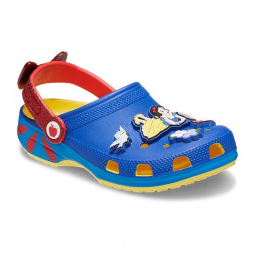 Crocs Disney Snow White Classic Clog Kids J2 Blue Water-Friendly Comfort VER1615