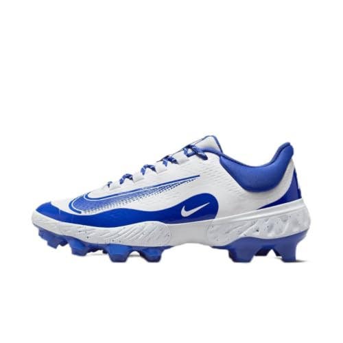 Nike Alpha Huarache Elite 4 Low MCS FD6255-106 Mens White Baseball Cleats LIQ310