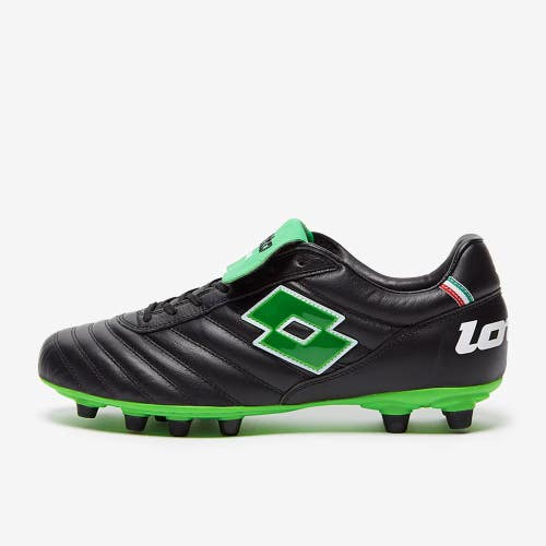 Lotto Stadio OG 215017-1NI Unisex 6.5 Black Spring Green FG Soccer Cleat LIQ318