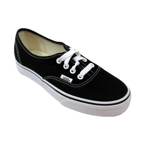 Vans Authentic VN000EE3BLK Sneakers Men's 6.5 Black White Canvas Shoes HAWK2700
