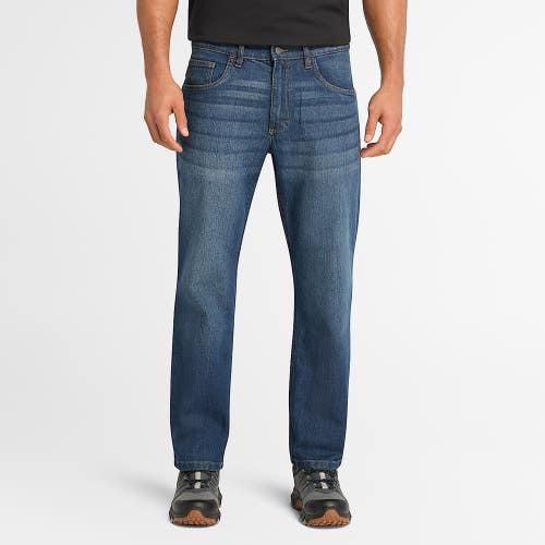 Timberland Pro Ballast Jeans Men's 38x32 Blue Denim Dark Wash Workwear JAX1126