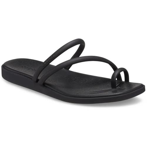 Crocs Miami 209862-001 Sandals Women's US 7 Black Slip On Toe Loop Thong VER1564