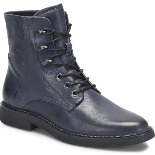 Comfortiva Elsberry CT0055477 Boots Women's 10M Sky Navy Leather Combat VER1539
