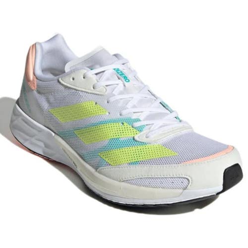Adidas Adizero Adios 6 GY0910 Women's 6 White Pulse Lime Running Shoes HAWK2701