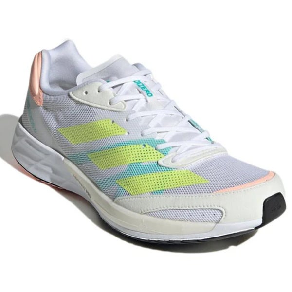 Adidas Adizero Adios 6 GY0910 Women's 6 White Pulse Lime Running Shoes HAWK2701