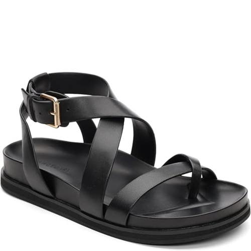 Sanctuary Talia Sandals Women's US 8 Black Leather Slip On Strappy VER1585