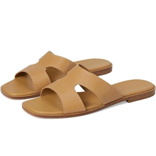 Vince Meyers J5333L1250 Sandals Women's US 9 Beige Leather Slip-On Slide VER1547