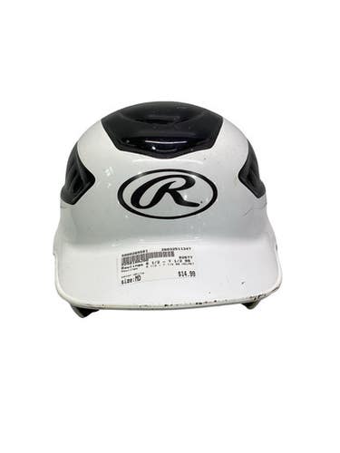 Used Rawlings 6 1/2 - 7 1/2 BB HELMET Batting Helmet No Mask White MD 11347-S000265581
