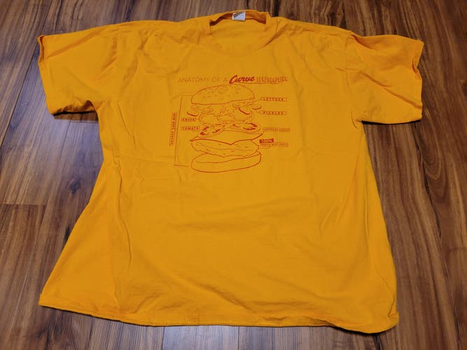 Altoona Curve MiLB Anatomy of a Curve Burger Short Sleeve Shirt SGA, Tag Size 2XL