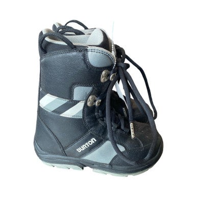 Used Burton GROM LACE Boys Snowboard Boots Black Junior 04 11883-S000158500