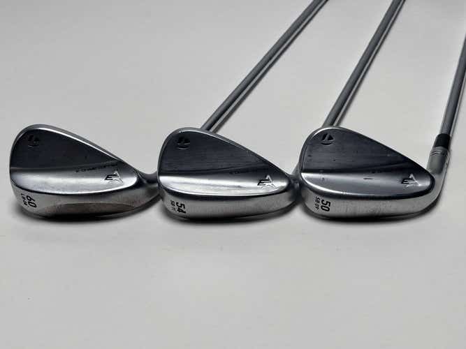TaylorMade Milled Grind 3 Raw Chrome Wedge Set 50* 9 54* 11 60* 8 S400 Steel LH