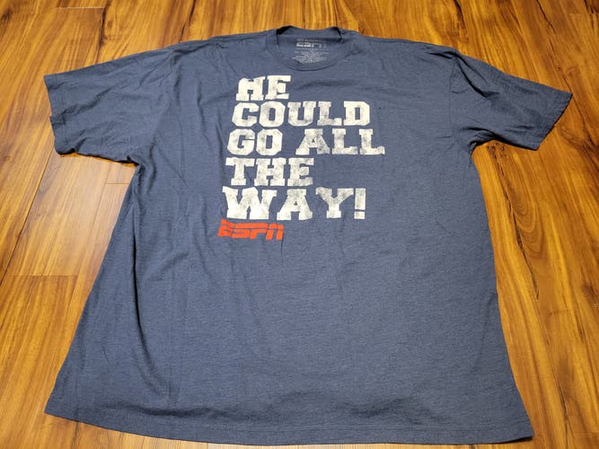 ESPN "He Could Go All The Way!" Short Sleeve Shirt, Tag Size 4XLT