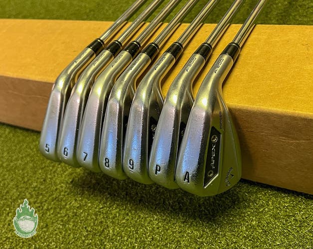 Used RH Callaway APEX Ai200 Forged Irons 5-PW/AW MID 100g Stiff Steel Golf Set