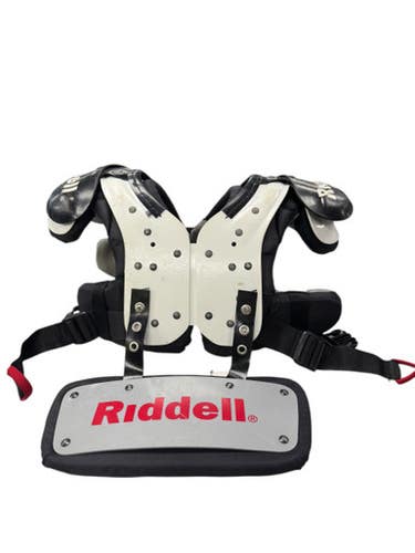 Used Riddell ADULT FB Shoulder Pads White SM 11863-S000025564