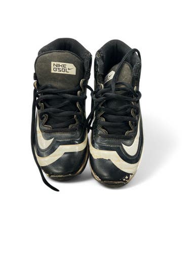 Used Nike ALPHA HURACHE Baseball Cleats Black Junior 01.5 11863-S000020611