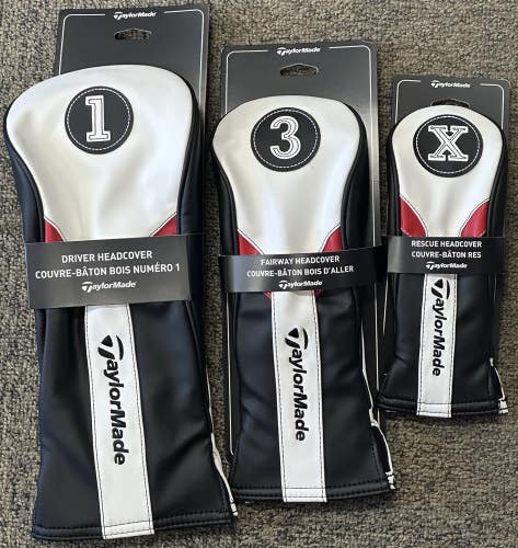 TaylorMade 2026 Golf TM17 Cover Headcover Set Lot Bundle Driver, Wood, Hybrid