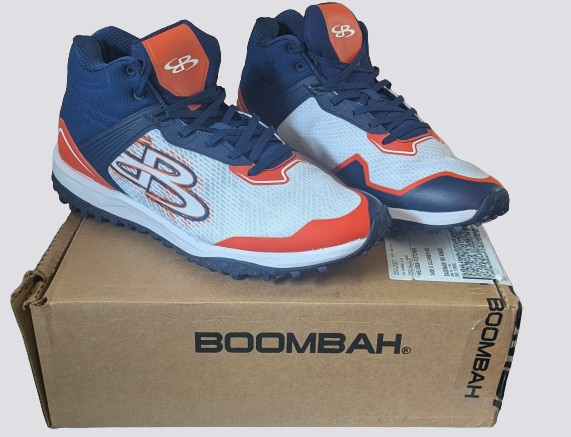 New BOOMBAH Viper Men's Venom Turf Mid Shoes - Orange / Blue - Size 10