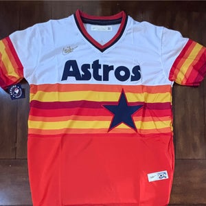 Nolan Ryan Houston Astros Throwback Nike Cooperstown Jersey Adult Size Large NWT