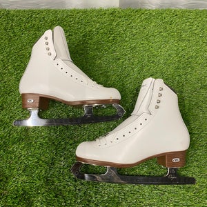 White Riedell Diamond Figure Skates | Adult 6.5