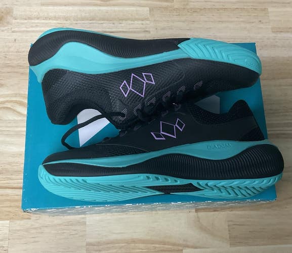 Diadem Unisex Court Flo Mens Size 4 And Womens Size 5.5 (Black/Teal)
