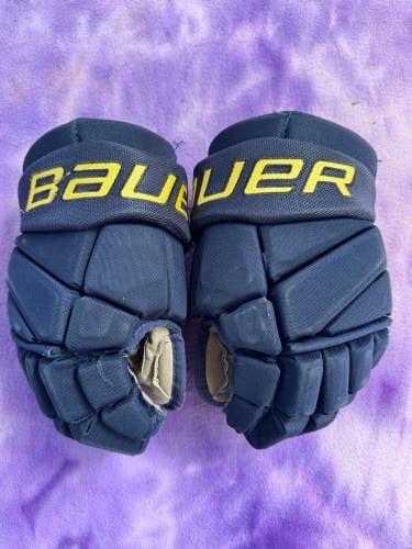 Blue Junior Bauer Vapor Team Gloves 12" (Used)