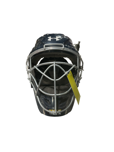 Used Under Armour HELMET 7-7 1/2 Catchers Helmet w/Mask Navy Blue One Size 11834-S000048139