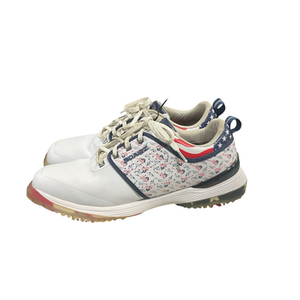 Used Sqairz Mens Golf Shoes White/Red/Navy Senior 12 11834-S000048143