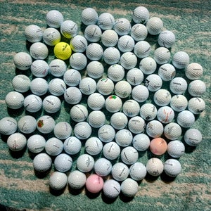 100 used golf balls. pinnacle,TaylorMade. 4A,3A
