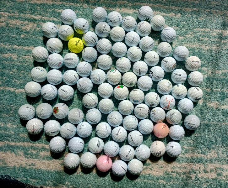100 used golf balls. pinnacle,TaylorMade. 4A,3A