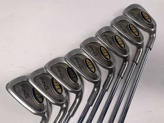 Ping i3 Oversize Iron Set 3-PW Blue Dot 1* Up Cushin JZ Regular Steel Mens RH