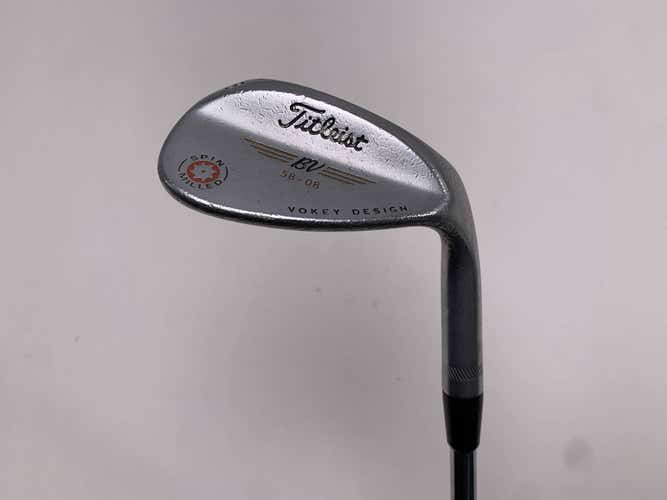 Titleist Vokey Spin Milled Chrome 2009 Wedge 58* 8 Bounce Wedge Steel Mens RH