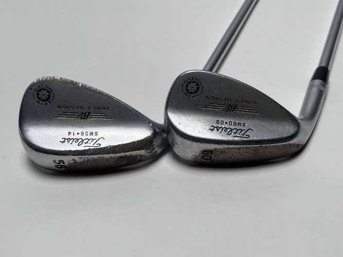 Titleist Vokey Spin Milled Chrome 2009 Wedge Set 56* 14 | 60* 8 Wedge LH