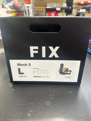 Block 5 Large Yellow Snowboard Bindings (New in box)