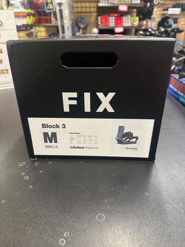 Block 3 Grey Medium Snowboard Bindings (New in box)