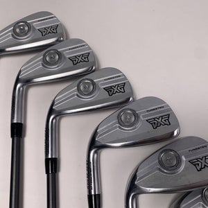 PXG 0311 XP GEN7 Chrome Iron Set 5-PW+GW+SW SteelFiber Private Stiff LH +1''
