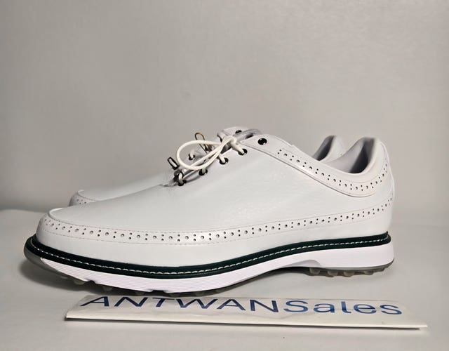 Adidas Golf MC80 Spikeless White Green IE3526 Waterproof Leather Men's Sz 12 NWT