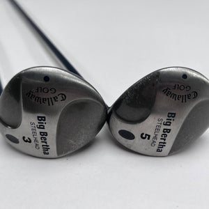 Callaway Steelhead 3 & 5 Fairway Wood Set 15* 18* Ladies Gems 99 Ladies RH