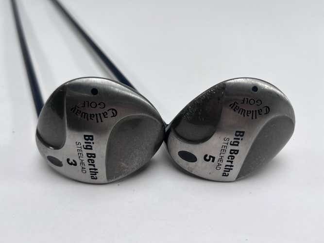 Callaway Steelhead 3 & 5 Fairway Wood Set 15* 18* Ladies Gems 99 Ladies RH