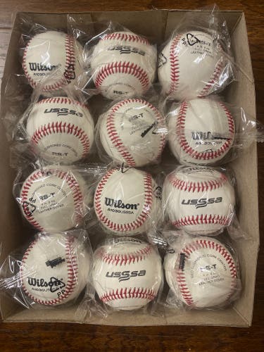 Wilson A1030 USSSA Official League Leather Baseballs Dozen
