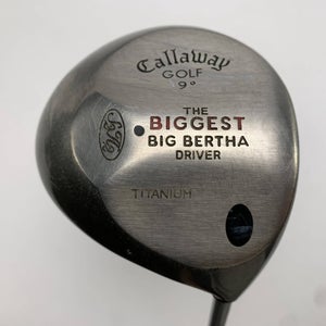 Callaway Biggest Big Bertha Driver 9* Stiff Graphite Mens RH