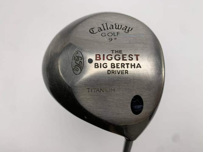 Callaway Biggest Big Bertha Driver 9* Stiff Graphite Mens RH