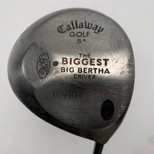 Callaway Biggest Big Bertha Driver 8* Aldila Tour 350 Stiff Graphite Mens RH