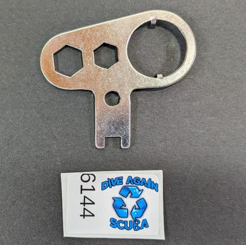 Stainless Steel Scuba Dive Tank Valve Hand Wheel Nut Removal Install Tool Wrench