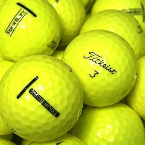 12 Near Mint AAAA Yellow Titleist Tour Speed Used Golf Balls