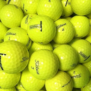 12 Premium AAA Yellow Titleist Tour Speed Used Golf Balls