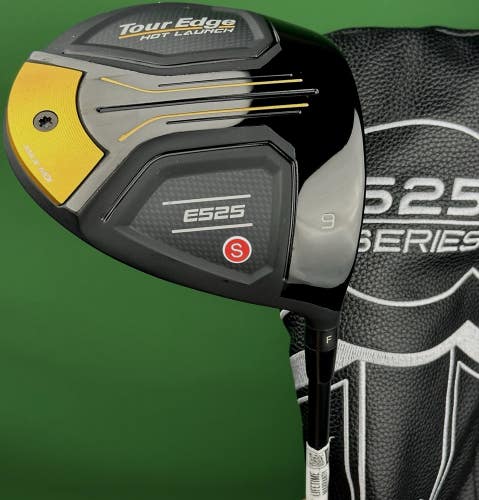 Tour Edge Hot Launch E525 Driver 9* UST Helium 60S Stiff Flex w/ Cover NICE!