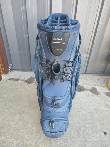 Datrek Verge 14 Divider Golf Cart Bag Blue w Raincover Cooler Pocket