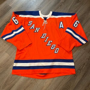 Vintage AIS San Diego Gulls WCHL Jersey Sz 56 Jamie Black Autographed Game Worn?